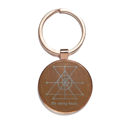 Breloc metalic rotund personalizat prin gravură laser